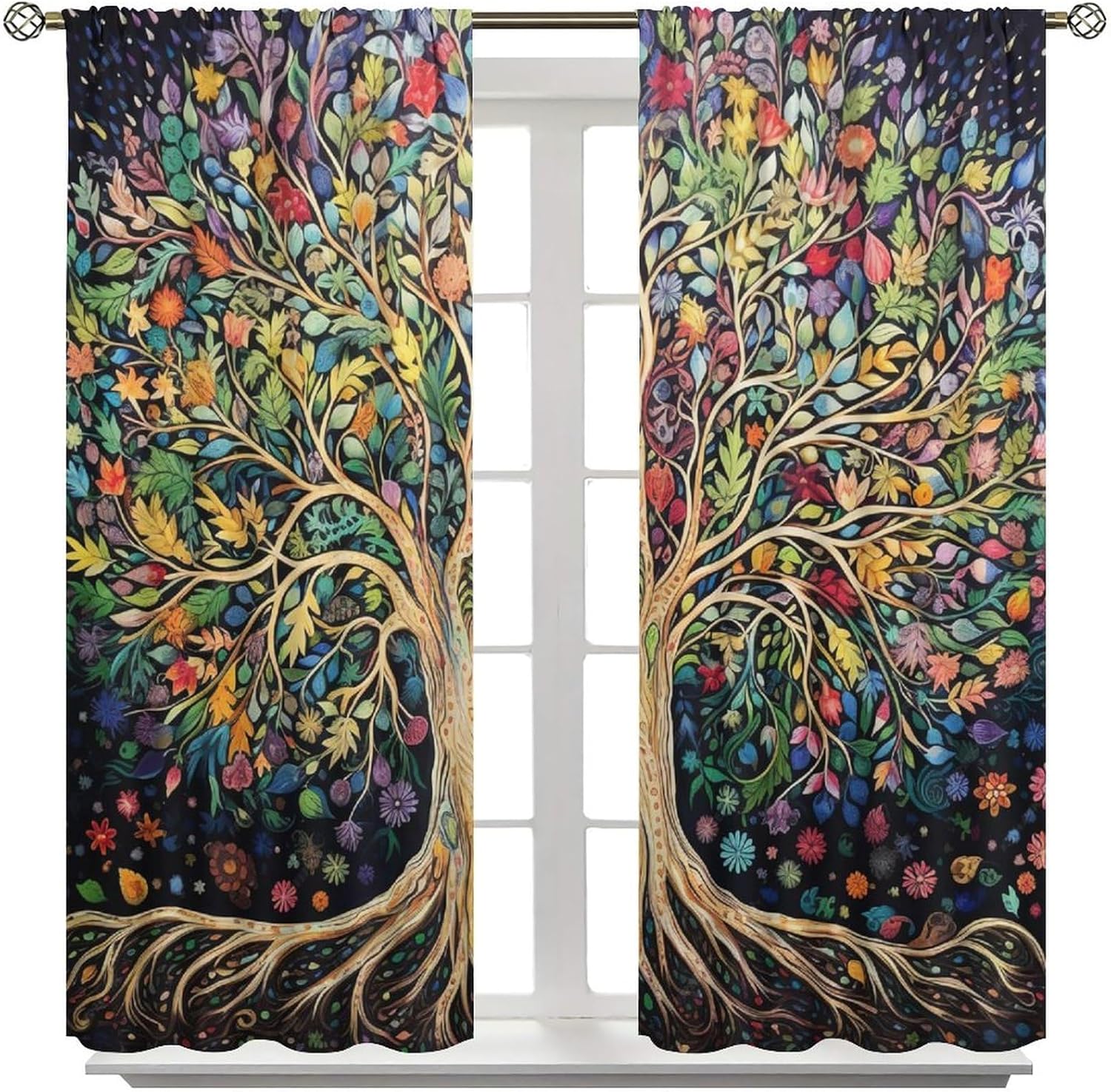 Tree of Life Curtains, Fantasy - Modern Korean Lifestyle 评论和价格