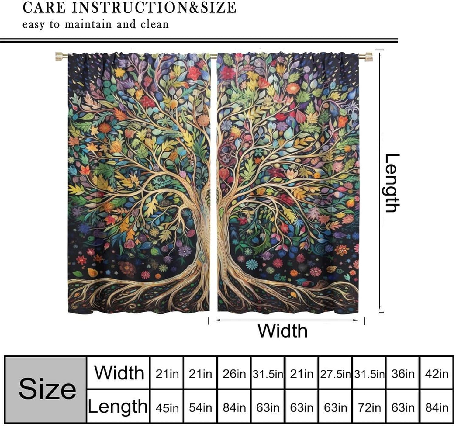 Tree of Life Curtains, Fantasy - Modern Korean Lifestyle 评论和价格