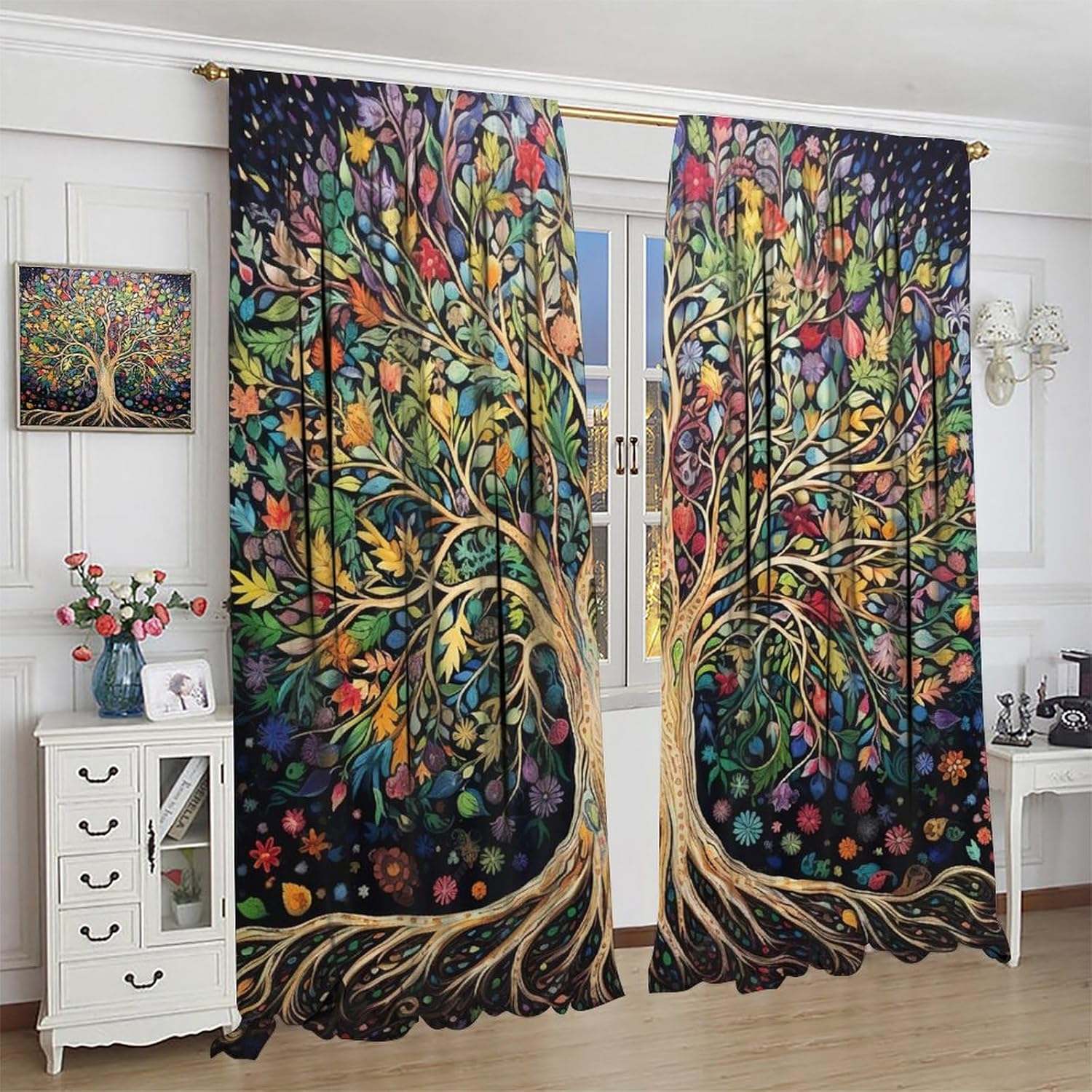 Tree of Life Curtains, Fantasy - Modern Korean Lifestyle 评论和价格