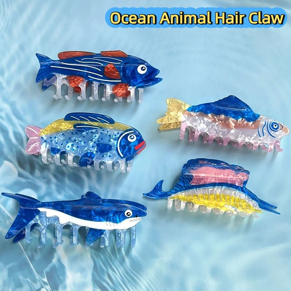 Hairpin Ocean Animal Hair Claw - Korean Girls Lifestyle 评论和价格