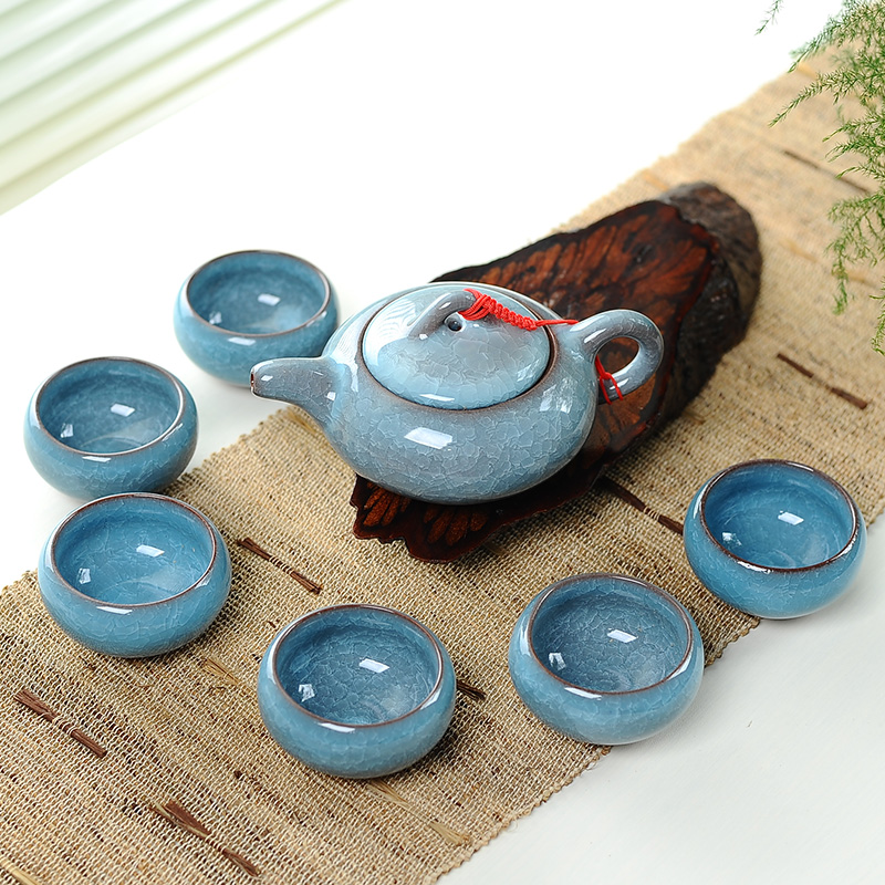 7pcs Ceramic Tea Set with Ice  - Korean Tea Set 评论和价格
